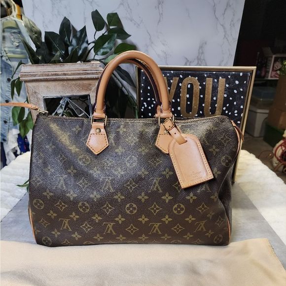 LOUIS VUITTON Monogram Speedy 35 Boston bag Brown Vintage Old zt45t8 –  VintageShop solo